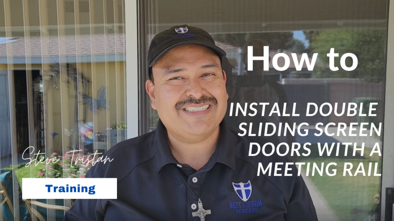 Steve Tristan How To Install Double Sliding Screen
